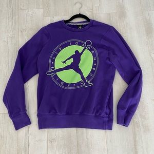 Mens Purple Air Jordan Crew Neck